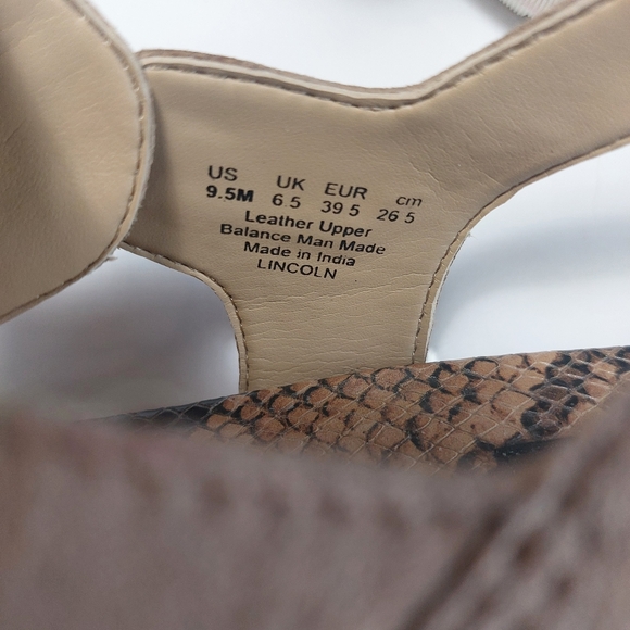 Naturalizer Lincoln Ladies Leather Sandals/Flip Flop Tan Size 9.5M - Picture 7 of 10